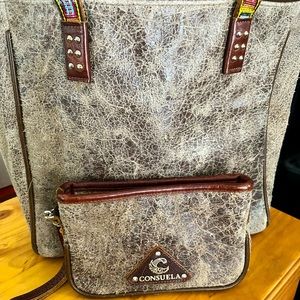 Consuela purse and clutch